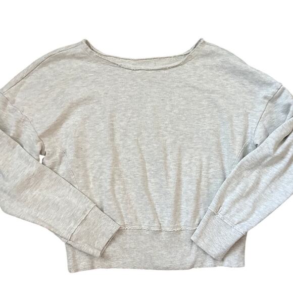 Anthropologie Maeve Ligonier Terry Sweatshirt Light Gray Size Large - Picture 6 of 11